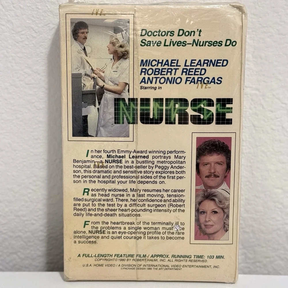 Nurse VHS Michael Learned Robert Reed SEALED